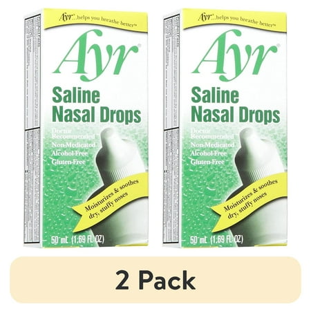 (2 pack) Ayr Saline Nasal Drops , 1.69 Oz