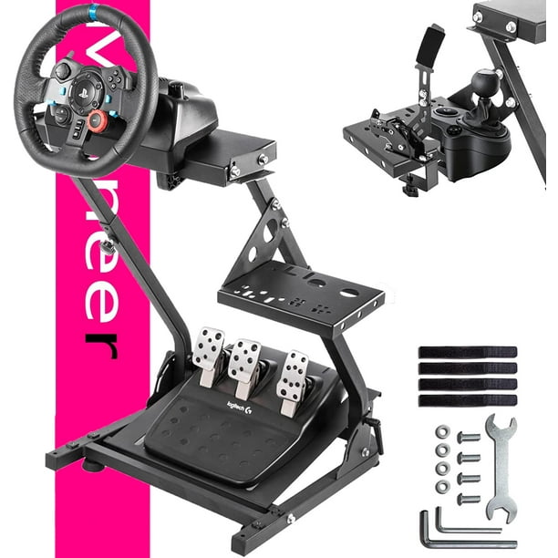 ballet undersøgelse Ryd op Minneer Racing Wheel Stand Height Adjustable with Shifter Upgrade for  Logitech G25,G27,G29,G920,Wheel,Pedals,Shifter Not Included - Walmart.com