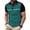 Green, variant on Men Polka Dot Print Short Sleeve Shirt Spread Collar with Partial Button Placket Slim Fit for Business and Daily Wear