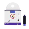 thumbnail image 1 of Push Action Pen 038mm Fine Point Smooth Writing Non-Thermal Erasable Ink Refillable Cartridges Transparent Barrel No Leakage Blue Ink for School Home Use 5PCS, 1 of 6