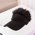 thumbnail image 6 of Jiibva Casual Sun Shade Hat Sun Cap with Fake Hair For Men Hip Hop Adjustable Wigs Baseball Cap Spiky Hairs Baseball Hat, 6 of 7