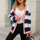 thumbnail image 5 of Moda mujer Casual cuello en V manga larga otoño suéter cárdigan blusa botón Pullver Tops Pompotops  hdfakjf11256, 5 of 9