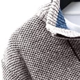 thumbnail image 7 of TOUMENY Men Sweater Long Sleeve Casual Half Zip Mock Neck Fleece Knit Pullover Solid Winter Warm Slim Fit Fashion Tops Coffee XXXL, 7 of 7