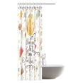 thumbnail image 2 of MYPOP House Decor Shower Curtain, "I Love You to the Moon and Back" Romantic Quotes Cartoon Planets Moon Astronauts Stars Fabric Shower Curtain Set with Hooks, 36 X 72 Inches, 2 of 3