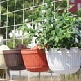 thumbnail image 6 of Travelwant Wall Hanging Planters Railing Hanging Planters Plants Flowers Plastic Pots Baskets for Balcony Fence Garden Outdoor Indoor, 6 of 7