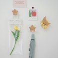 thumbnail image 3 of Wooden Wall Hook 4PCS Self Adhesive Decorative Wardrobe Hooks Star Moon Shape,Hanging Clothes Hat Scarves,for Bedroom Living Room, 3 of 4