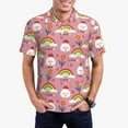 thumbnail image 4 of Vsdgher Cartoon Chicken Print Men's Short Sleeve Stretch Polo Shirt, Moisture-Wicking Performance Polo Shirt, 4 of 8