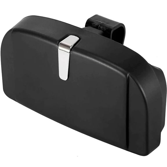 Car Visor Sunglasses Holder Case, Hard Shell Glasses Clip with Soft Lining and Magnetic Ticket Slot, Universal Vehicle Mount