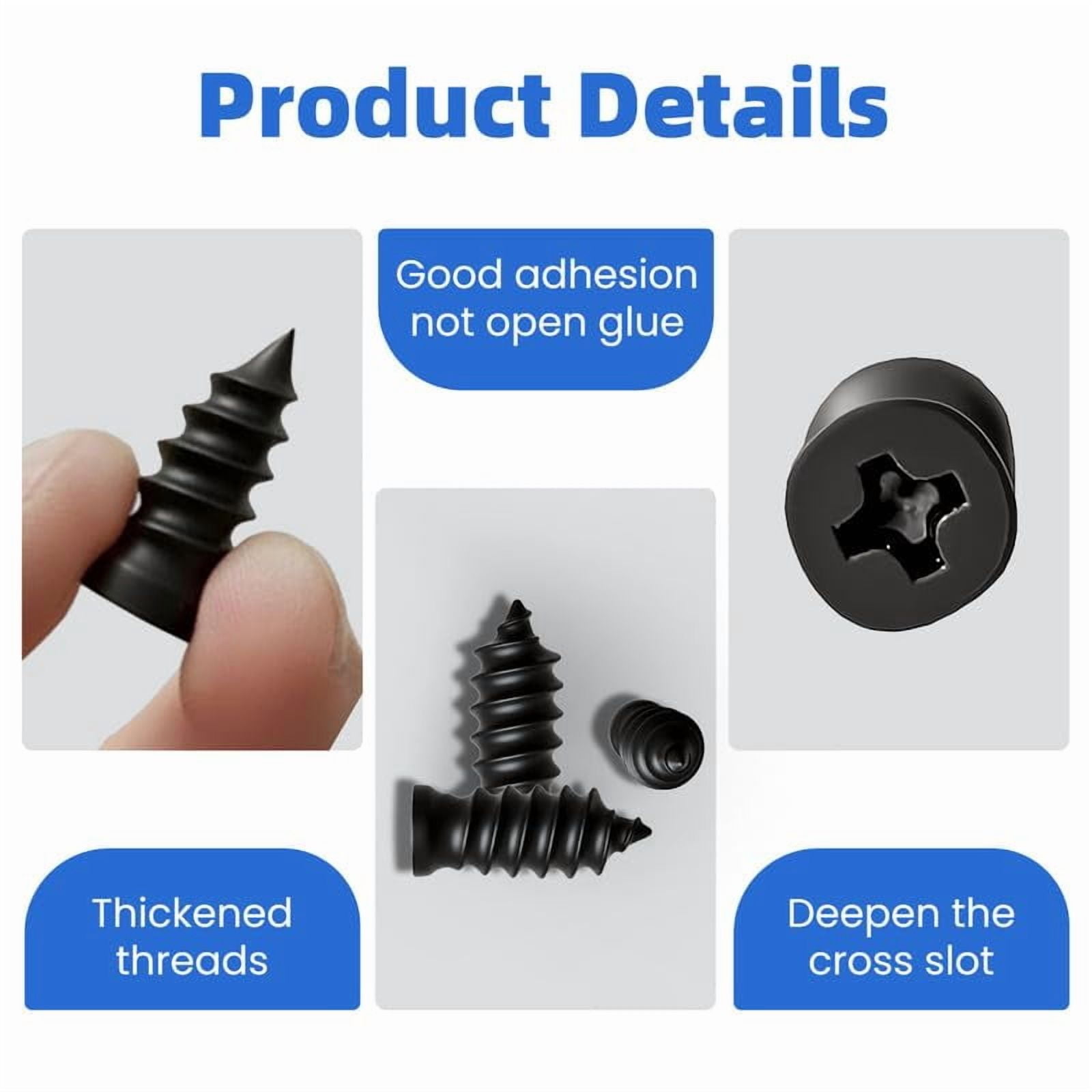 Fodeuxp 20‑Pack Tubeless Tire Repair Rubber Nails Kit 2‑Size Screw‑In Tire Repair Plugs Fast Self‑Service Puncture Repair Tool for Car Motorcycle and Truck
