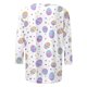 thumbnail image 3 of Mujeres 3/4 Manga Tops Y Blusas Impresas Cuello Redondo Suéter Casual Tee, Ligero Top de Moda, 3 of 5
