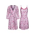 thumbnail image 1 of SofiePJ, Women's, Printed Sleepwear Chemise and Robe 2PC Set, Hot Pink, L, 1 of 1
