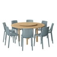 thumbnail image 2 of Amazonia Rome 9 Pieces Lazy Susan Teak Finish Round Patio Dining Set, Seating Capacity: 8, 2 of 10