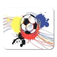 thumbnail image 1 of SIDONKU Blue Sport Soccer Ball Football Red Silhouette Abstract Bar Mousepad Mouse Pad Mouse Mat 9x10 inch, 1 of 1