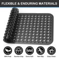 thumbnail image 2 of Bath Tub Mat Bath Mat for Tub Non Slip Shower Mat Dinosam Bathtub Mat Non Slip 16 x 35 Extra Long Rubber Bath Mat, Suction Cups, Drain Holes, Machine Washable Bathroom Mat, Black, 2 of 9