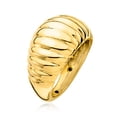 thumbnail image 3 of Ross-Simons Italian 18kt Yellow Gold Electroform Ribbed Dome Ring, Women's, Adult, 3 of 8