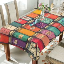 Yayeee Tablecloths 60" x 120" Rectangle Wrinkle Resistant Party Table Cover, Beige Jar