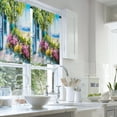 thumbnail image 2 of LALILO Kitchen Curtains and Valances Set of 3 36" Blue Window Treatment Tiers for Window Decor, 2 of 5