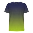 thumbnail image 5 of SAWOBUUN Men's Gradient Color T-Shirt Short Sleeve Crew Neck Athletic Tee Slim Fit Breathable Running Top, 5 of 5