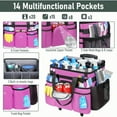 thumbnail image 3 of Cleaning Caddy with Wheels Large Rolling Caddy Bag with Detachable Trolley for Housekeepers Water Resistant Cleaning Cart plies Organizer for Home Car Tool Organizer Mobile Storage, 3 of 10