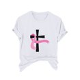 thumbnail image 1 of Blusas de Manga Corta para las Mujeres Divertida Impresión Cuello Redondo Camiseta Vintage, Blusas de Primavera para las Mujeres, 1 of 4