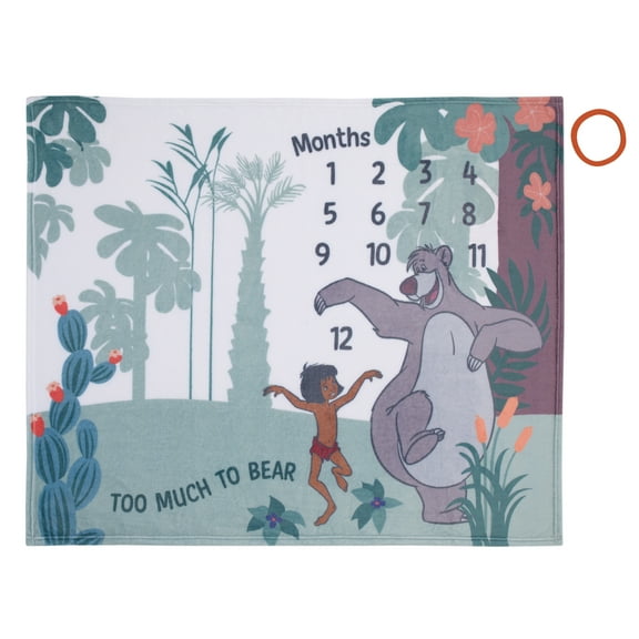Disney Jungle Book Photo Op Milestone Baby Blanket