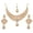 D300 Gold, variant on Sunsoul by Touchstone Hollywood Glamour jazzy and sparkling feather theme white Rhinestone bridal designer jewelry necklace set for women in gold tone