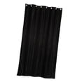 thumbnail image 6 of Solid Color Satin Window Curtains Patio Door Yard Drape Panel Drapery , Black, 150x250cm, 6 of 8