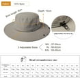 thumbnail image 2 of L/XL/XXL UV50+ Waterproof Wide Brim Bucket Sun Hat for Summer Fishing Hiking w/Detachable Strap & Vented Mesh, 2 of 5