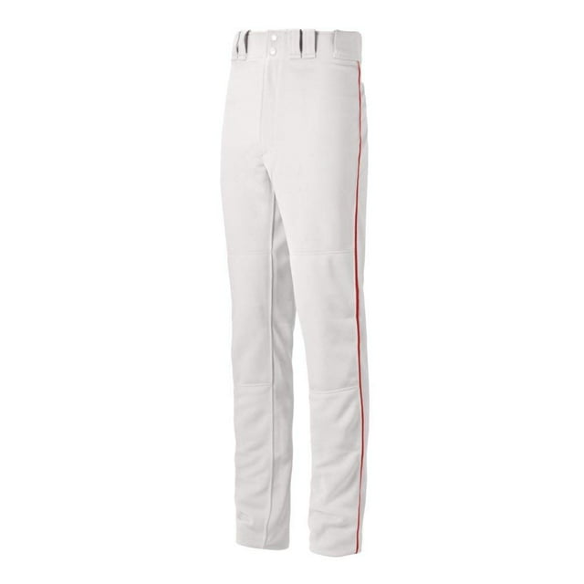Pantalones Mizuno Select Pro Juvenil para Niños con Ribete G2 Blanco/Rojo M