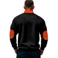 thumbnail image 5 of Men's Contrast Color Loose Casual Fleece Stand Collar Half Zip Long Sleeve Sweatshirt, Heavyweight Pullover for Winter, Street Fashion and Outdoor Wear,Black,M, 5 of 8