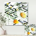 thumbnail image 4 of Wild Spring Chamomile Flowers On Geometric Lines 30 in x 30 in Painting Canvas Art Print, by Designart, 4 of 4
