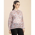 thumbnail image 3 of Moomaya Fashionable V Neck/Tie Up Neck Top - Long Sleeves, Regular Fit, 3 of 9