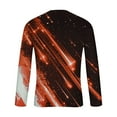 thumbnail image 5 of SwiftWear Fashion Printing T Shirts for Men Long Sleeve Round Neck Pullover Top Muscle Workout Shirts Casual Top, Orange XXL, 5 of 5