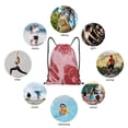 thumbnail image 6 of Fuzoiu Striped Meat Print Drawstring Backpack for Gym, Travel, Yoga,Sports Sackpack String Bag for Women Men-Small, 6 of 6