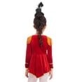 thumbnail image 3 of iiniim Kids Girls Circus Ringmaster Costume Shiny Sequins Dance Leotard Dress with Top Hat Halloween Dress up Red 6, 3 of 7