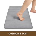 thumbnail image 2 of CPDD Grey Memory Foam Bathroom Rug Set 3 Piece Non Slip Extra Absorbent Shaggy Bathroom Mats and Rugs Sets, Soft & Dry Bath Mat Sets for Bathroom Washable Carpets Set Grey 3 Pieces Set, 2 of 8