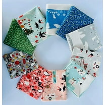 Waku Waku Christmas-Fat Quarter 10 pc Bundle-Cotton   Steel