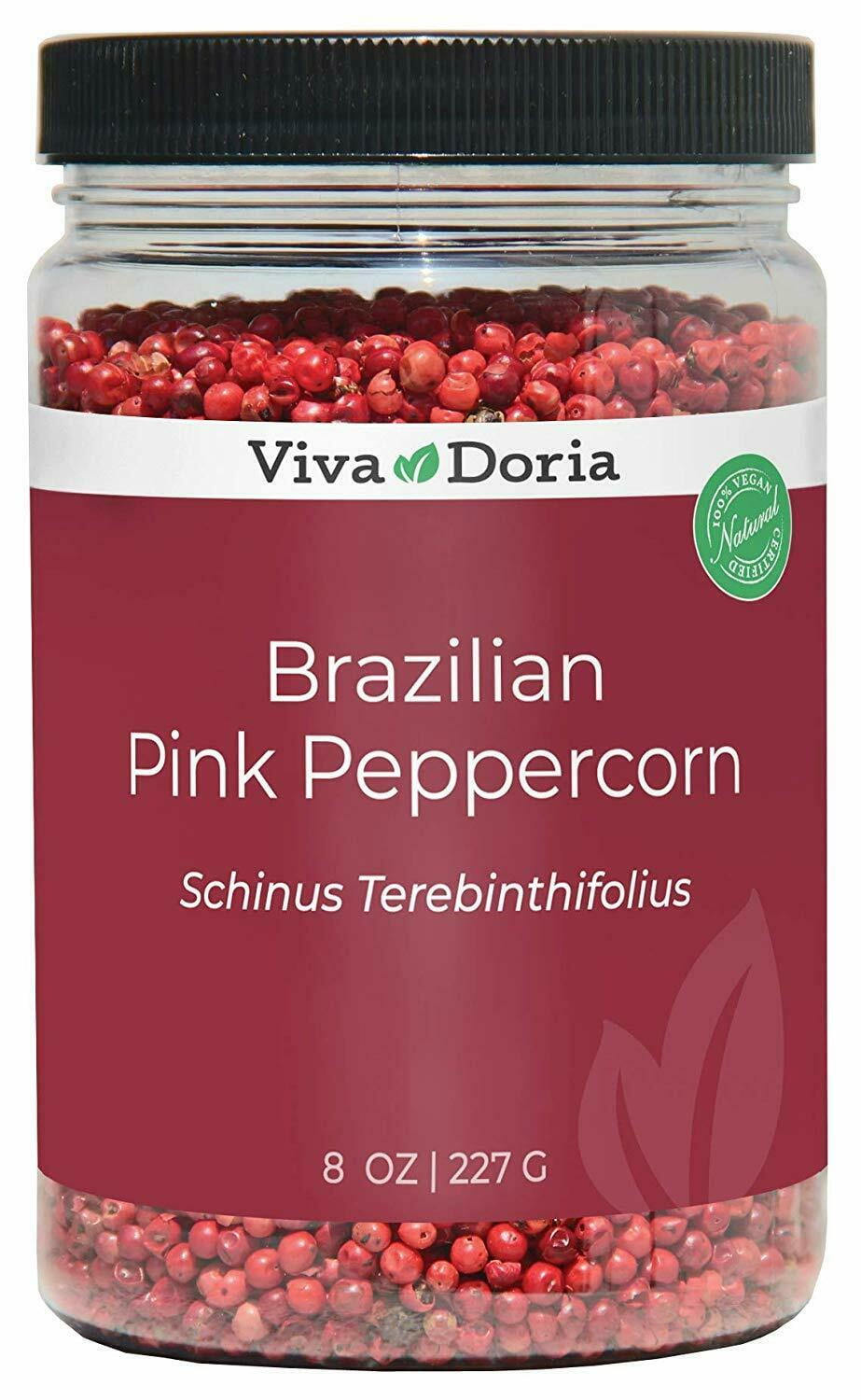 Viva Doria Brazilian Pink Peppercorn, Whole Pink Pepper, 8 Oz