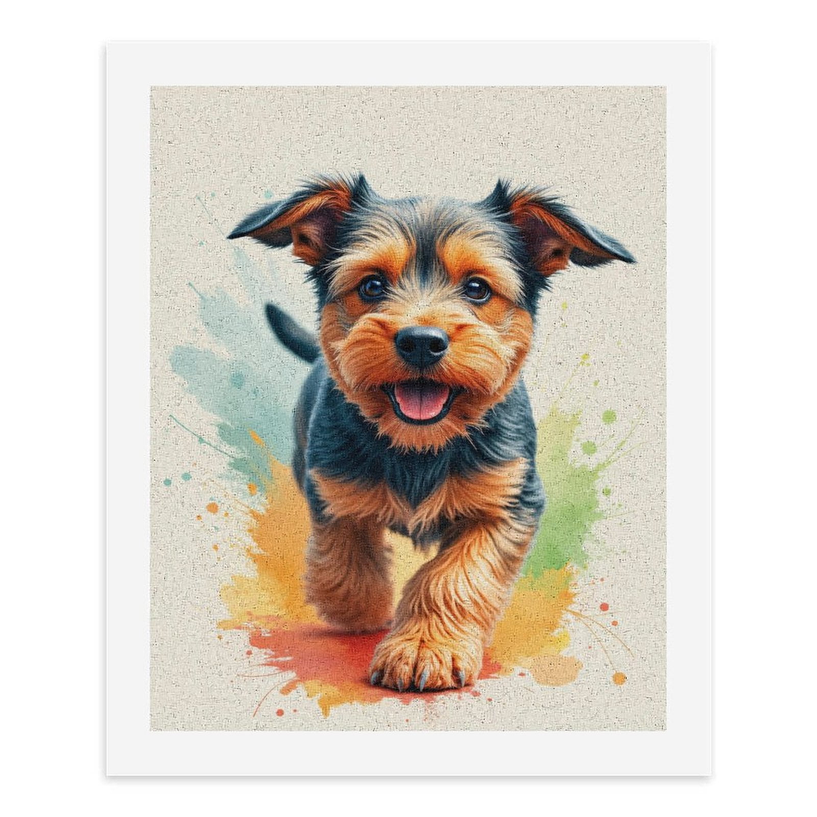 Paint By Numbers Kit for Adults Beginner - DIY Puppy Playful Portrait Art Vibrant Canvas Painting Kits for Adults, Frameless Paint By Number for Adults for Home Wall Decor 16x20 Inch