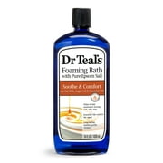 Dr Teal's Foaming Bath with Pure Epsom Salt, Soothe & Comfort with Oat Milk & Argan Oil, 34 fl oz.
