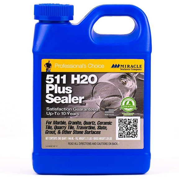 Miracle Sealants H2OPLQT6 511 H2O Plus Penetrating Sealers, Quart, Clear