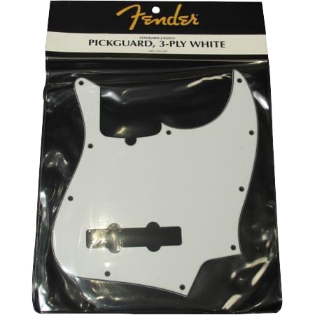 3-Ply W/B/W 10-Hole Mount Jazz Bass Pickguard (with Truss Rod Notch)