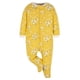 thumbnail image 3 of Pijama enterizo Sleep 'N Play con pies para bebé niña Gerber, floral dorado, 0-3 meses, 3 of 6