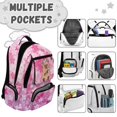 thumbnail image 4 of Yspwyqan Cherry Blossom Capybara Backpack Set With Lunch Box Pencil Case Girls, 4Pcs 17 Inch School Backpack Set Fits 15.6 Laptop Large Capacity Multi-Pocket Bags for School, 4 of 7