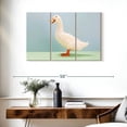 thumbnail image 3 of Elephant Stock White Duck Wall Art - Horizontal Multi Panel Canvas - Living Room Wall Decor - Animal Multi Panel - Green And White Decor - 38" x 24", 3 of 8