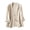 Beige, variant on Womens Spring And Linen Long-Sleeved Double-Pocket Cardigan With Buttons Thin Blazer