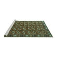 thumbnail image 2 of Ahgly Company Machine Washable Indoor Rectangle Southwestern Turquoise Blue Country Area Rugs, 7' x 9', 2 of 4