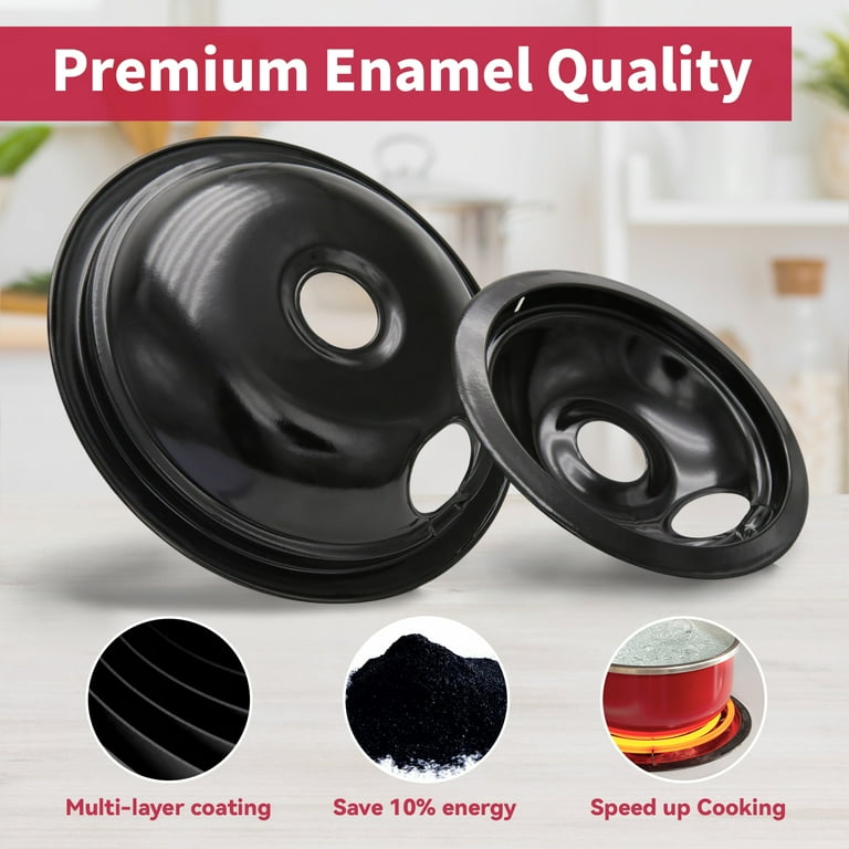 Frigidaire Kenmore Stove Top Drip Pans, Set of 4, Energy