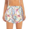 thumbnail image 2 of Goofa Abstract Marble Texture Printed Women 2 in 1 Running Shorts,Quick Dry Athletic Workout Shorts,High Waisted Athletic Shorts with Liner Pockets-X-Large, 2 of 9