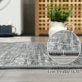 thumbnail image 5 of Garvee 5'x7' Modern Abstract Area Rugs, Machine Washable Area Rug Neutral Indoor Floor Carpet Low Pile Rugs for Living Room Bedroom Office, Gray, 5 of 9